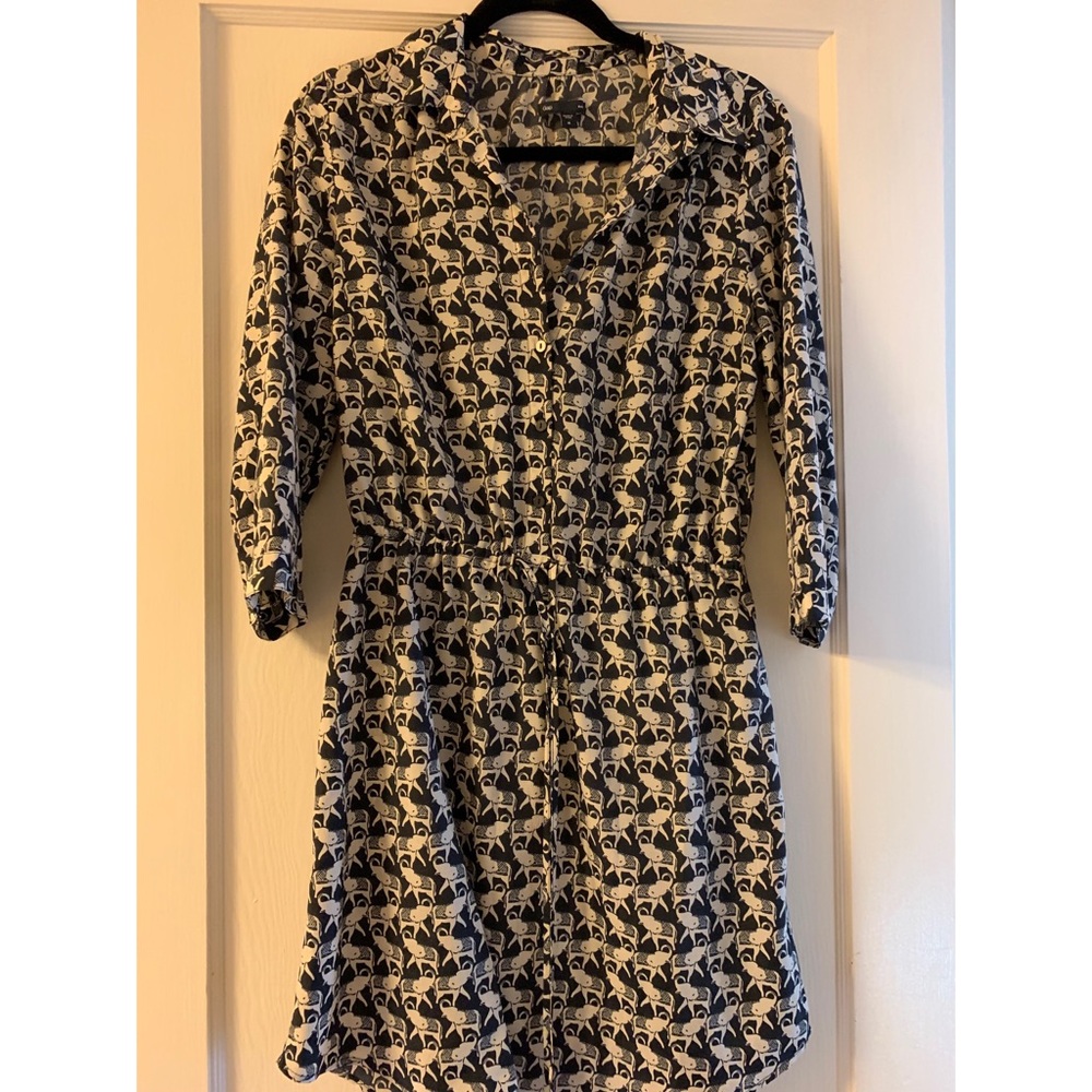 Gap Navy & White Elephant Dress
